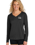 TVR Pickleball Club - Ladies Long Sleeve Performance V-Neck Tee