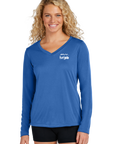 TVR Pickleball Club - Ladies Long Sleeve Performance V-Neck Tee