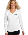 TVR Pickleball Club - Ladies Long Sleeve Performance V-Neck Tee