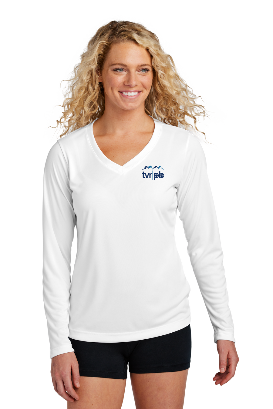 TVR Pickleball Club - Ladies Long Sleeve Performance V-Neck Tee